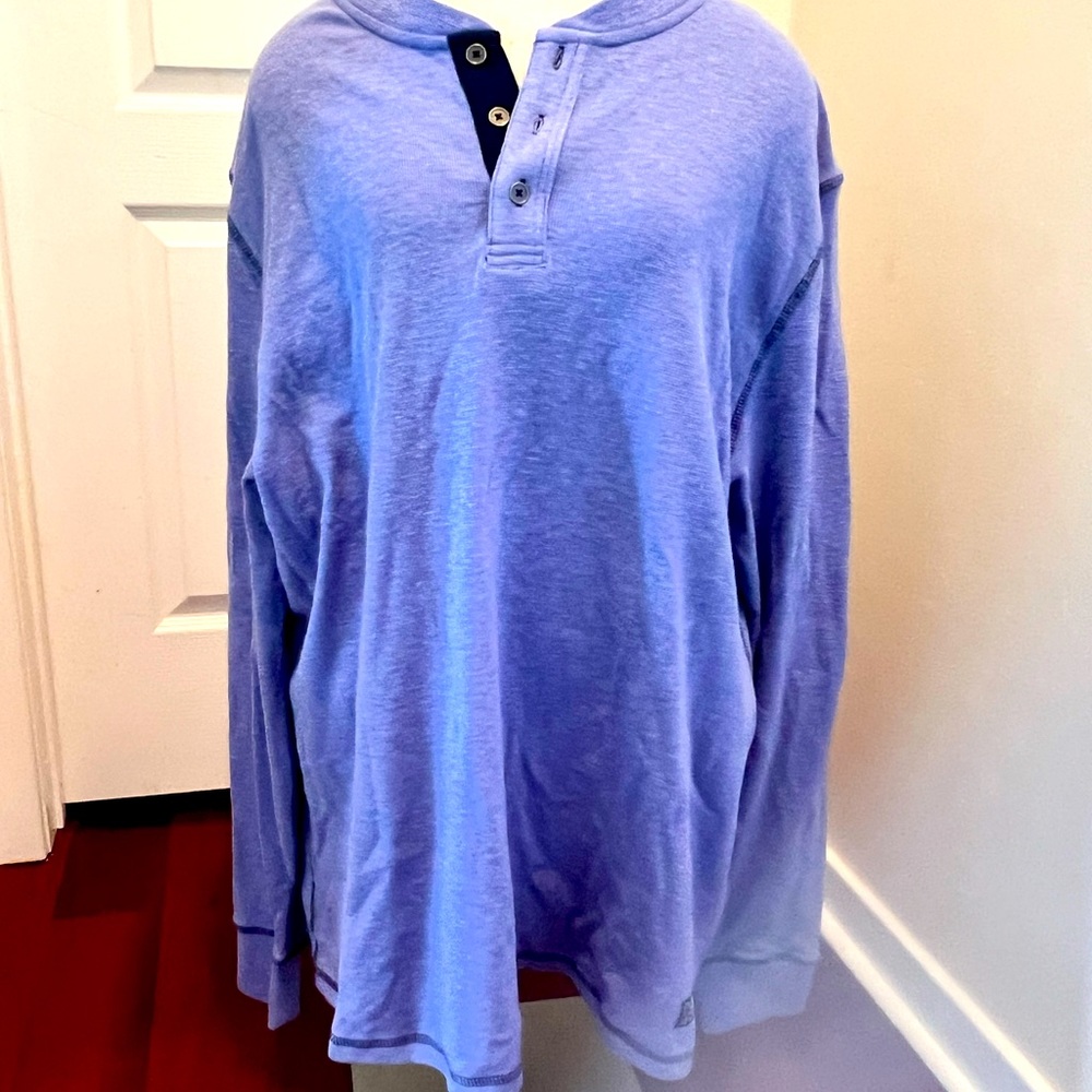 New without tags. Men’s blue Henley shirt